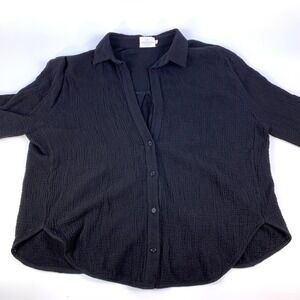 The Handloom Los Angeles Echo Mini Shirt Womens OS Black Turkish Cotton Lagenlk